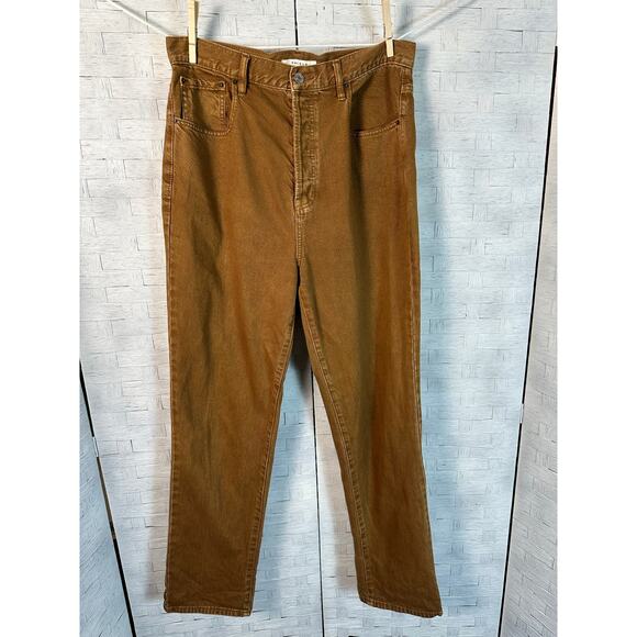 Pacsun butterfly, high-rise brown jeans the Dad Jean, tall long casual Utility - Picture 1 of 12